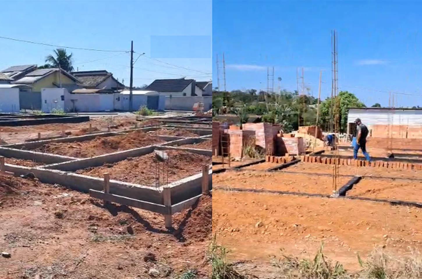 Juara: casas populares estão sendo construídas no Jardim dos Ipês entre João de Barros e Residencial Bandeirantes