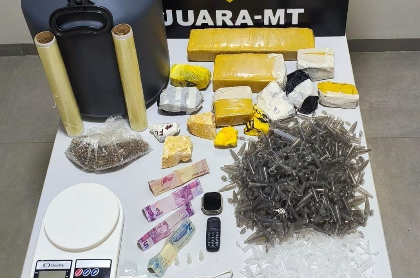 Polícia Judiciária Civil apreende drogas e desarticula ponto de Apoio de Organização Criminosa em Juara