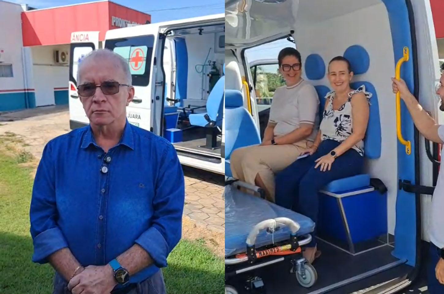 Ambulância equipada já está atendendo saúde pública em Juara. Saiba como foi a aquisição