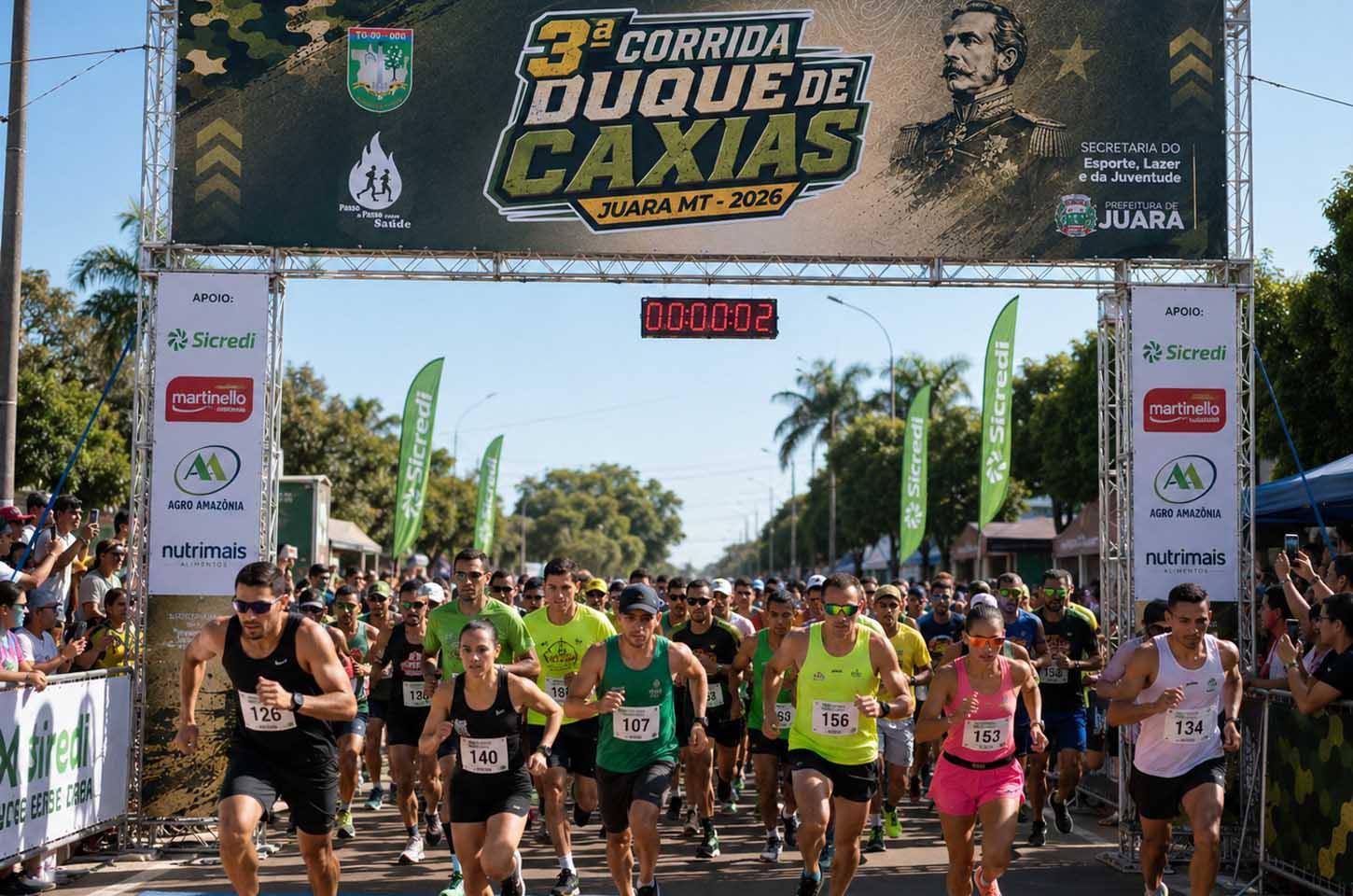 Atletas intensificam treinamentos para a 3ª Corrida Duque de Caxias em Juara neste sábado