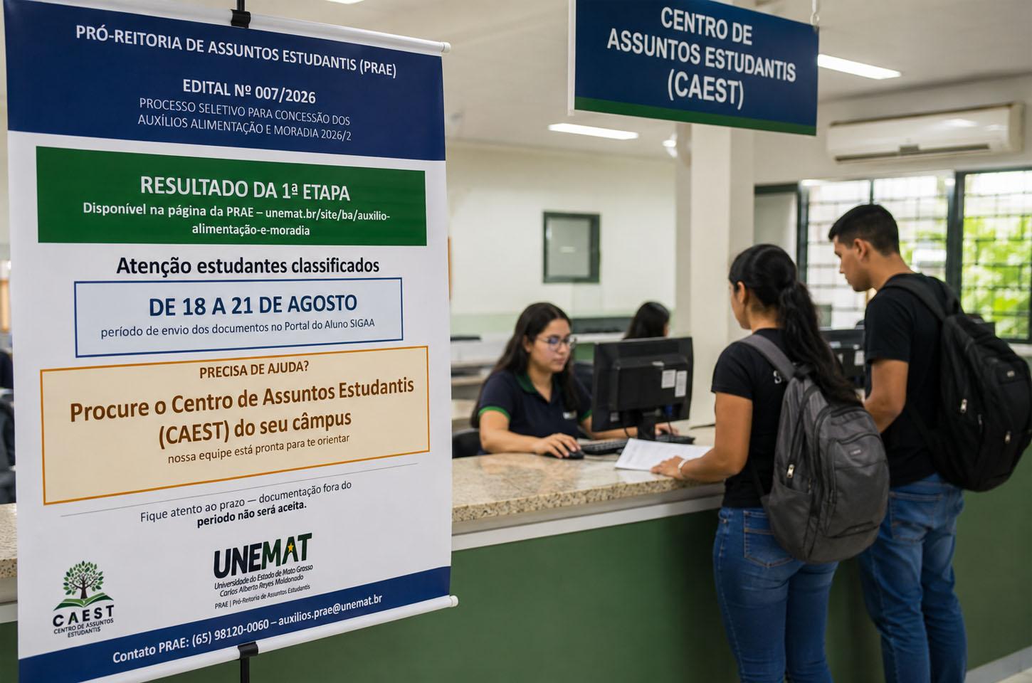 Estudantes classificados em seleção de auxílios da UNEMAT devem enviar documentos até 21 de agosto