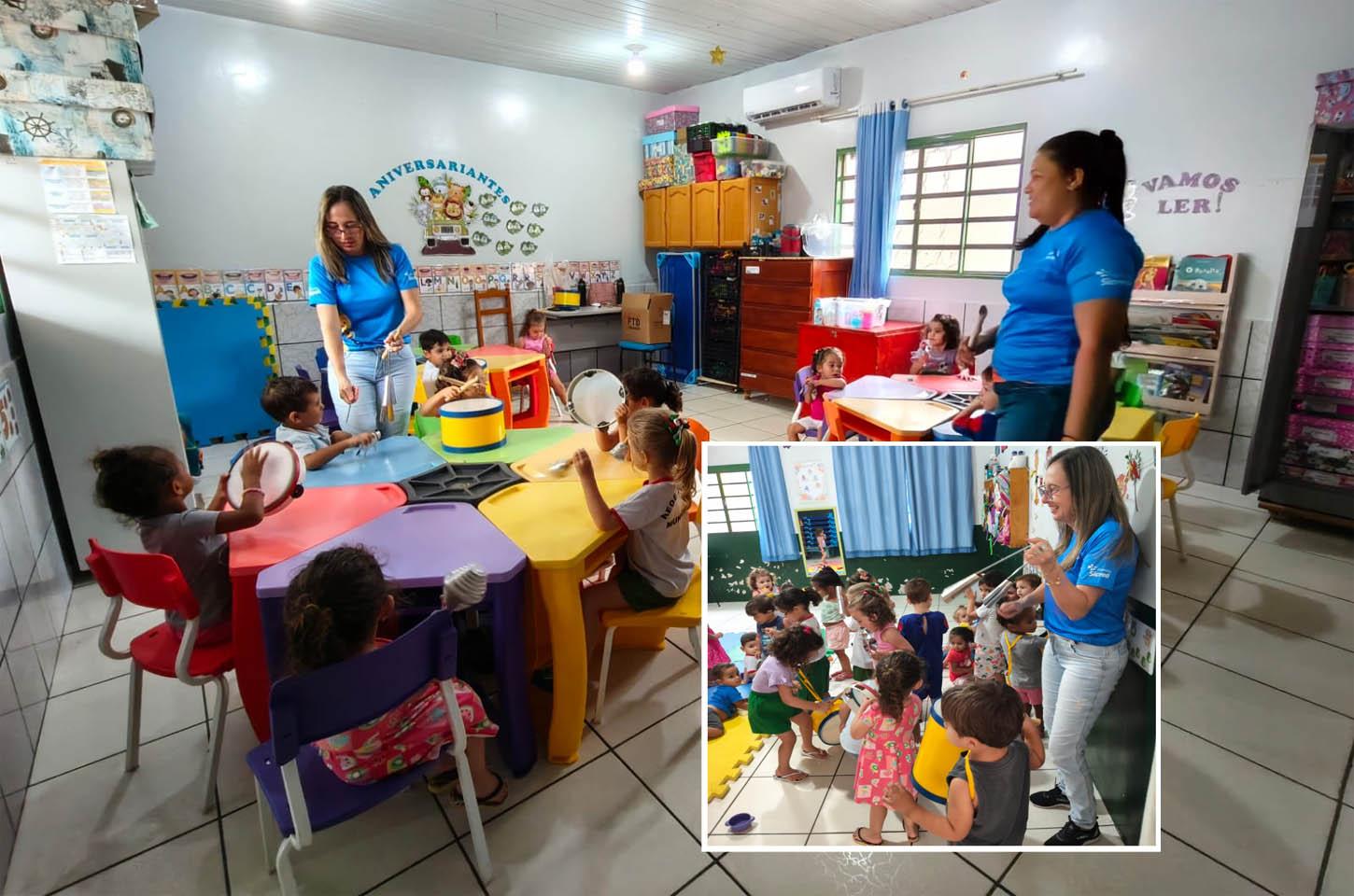 Musicalização transforma aprendizado e deixa legado na formação das crianças da Creche Inácio Luiz do Nascimento em Juara