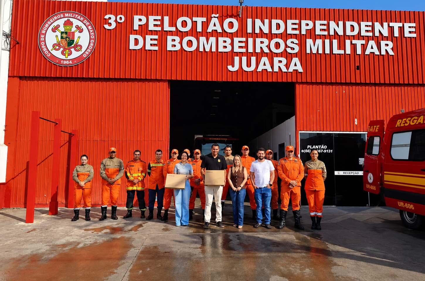 Parceria entre Conseg e Cooperativa Sicredi adquiriu Starlink para viatura dos Bombeiros Militar de Juara