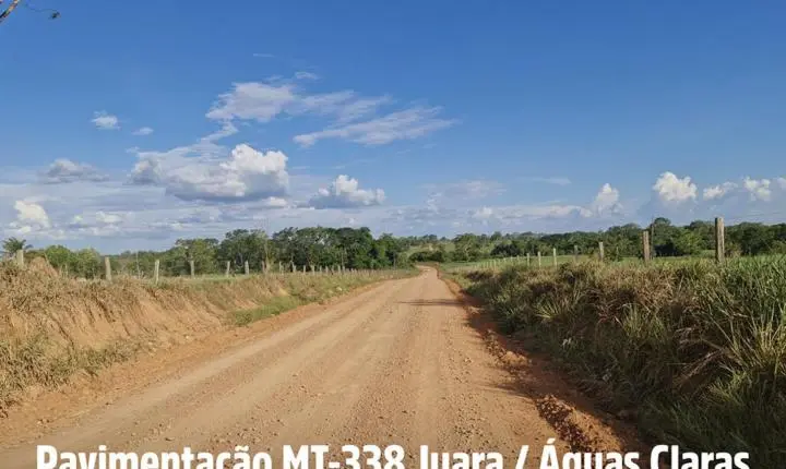 Asfaltamento do trecho entre Juara e o distrito de Águas Clara foi iniciar ainda neste ano