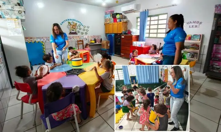 Musicalização transforma aprendizado e deixa legado na formação das crianças da Creche Inácio Luiz do Nascimento em Juara
