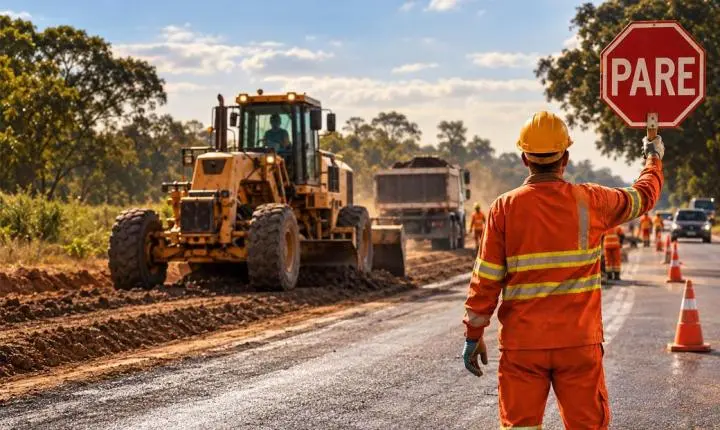 Vale do Arinos: motoristas devem redobrar atenção e respeitar sinalização durante obras de manutenção na MT-338